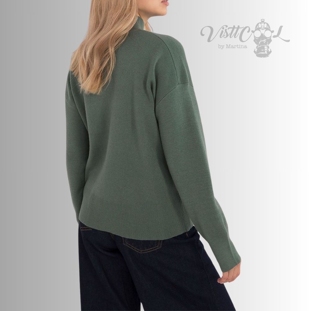 Jersey cuello , color verde