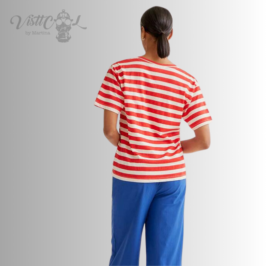 Camiseta "Blue Heart" Stripes | Visttcool