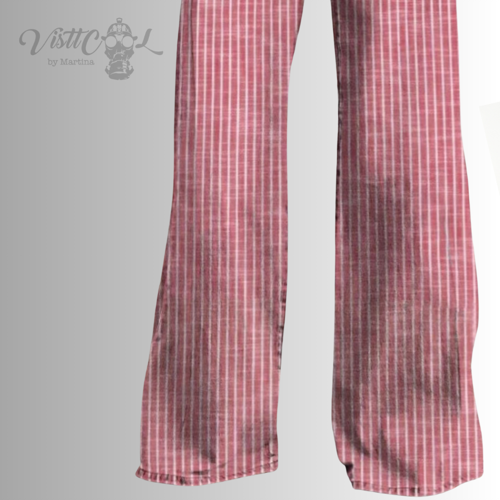 Visttcool - Pantalones Vaqueros "Striped Flare" | Tiro Alto & Pata Ancha