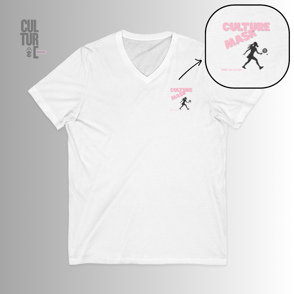 Camiseta pádel— 'Por qué pierdo yo al pádel?' Retro Pin-Up V‑Neck