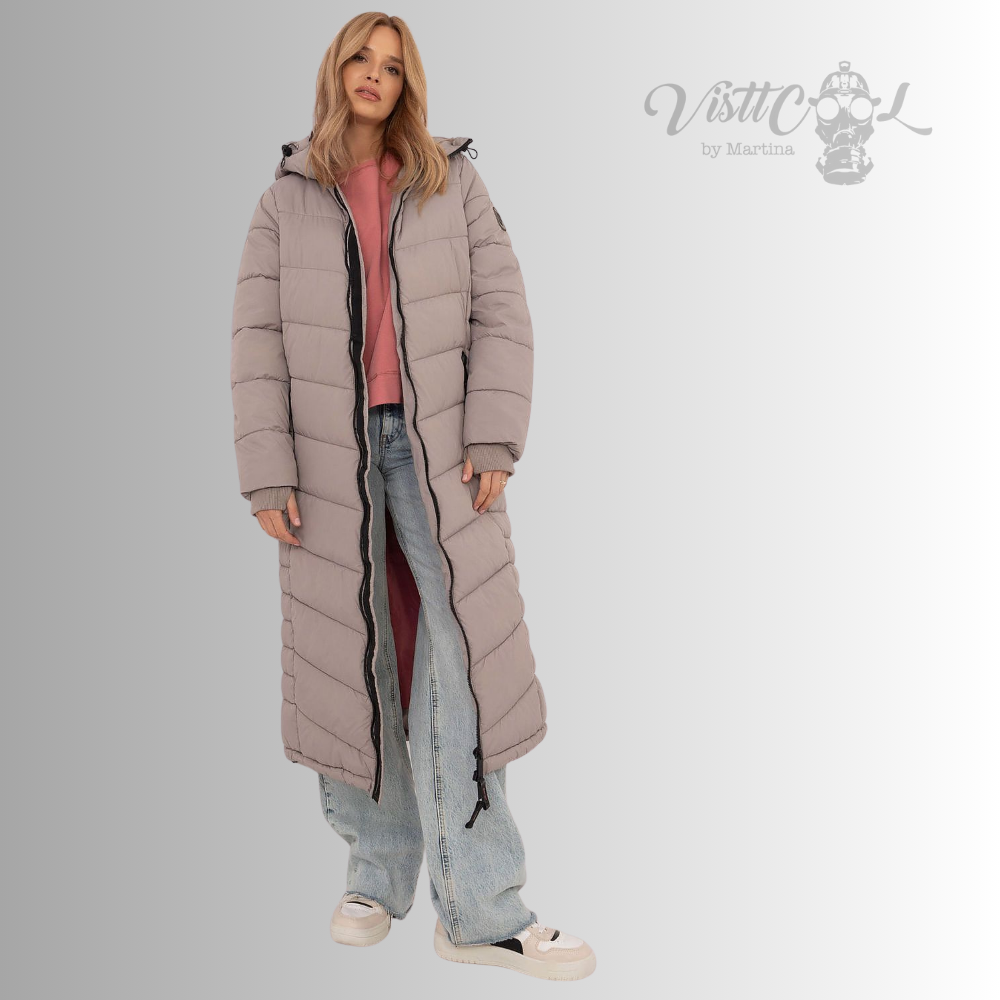 Abrigo largo acolchado