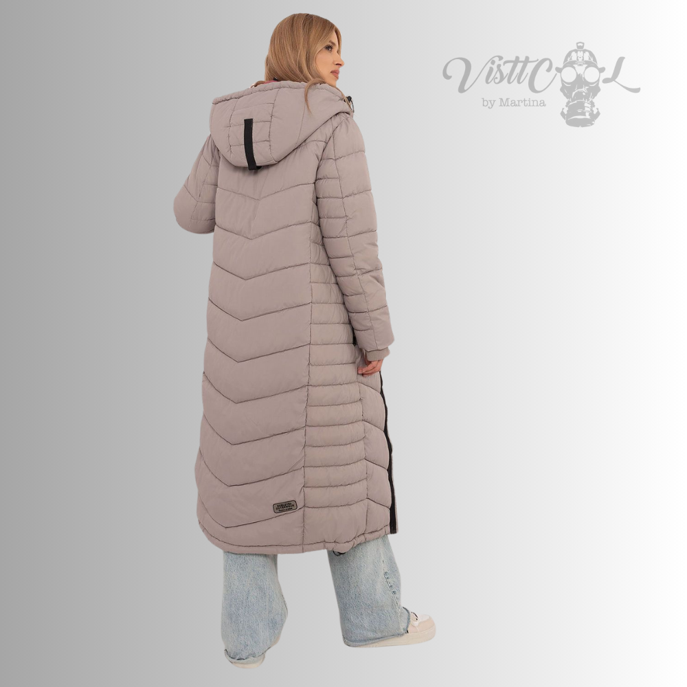 Abrigo largo acolchado