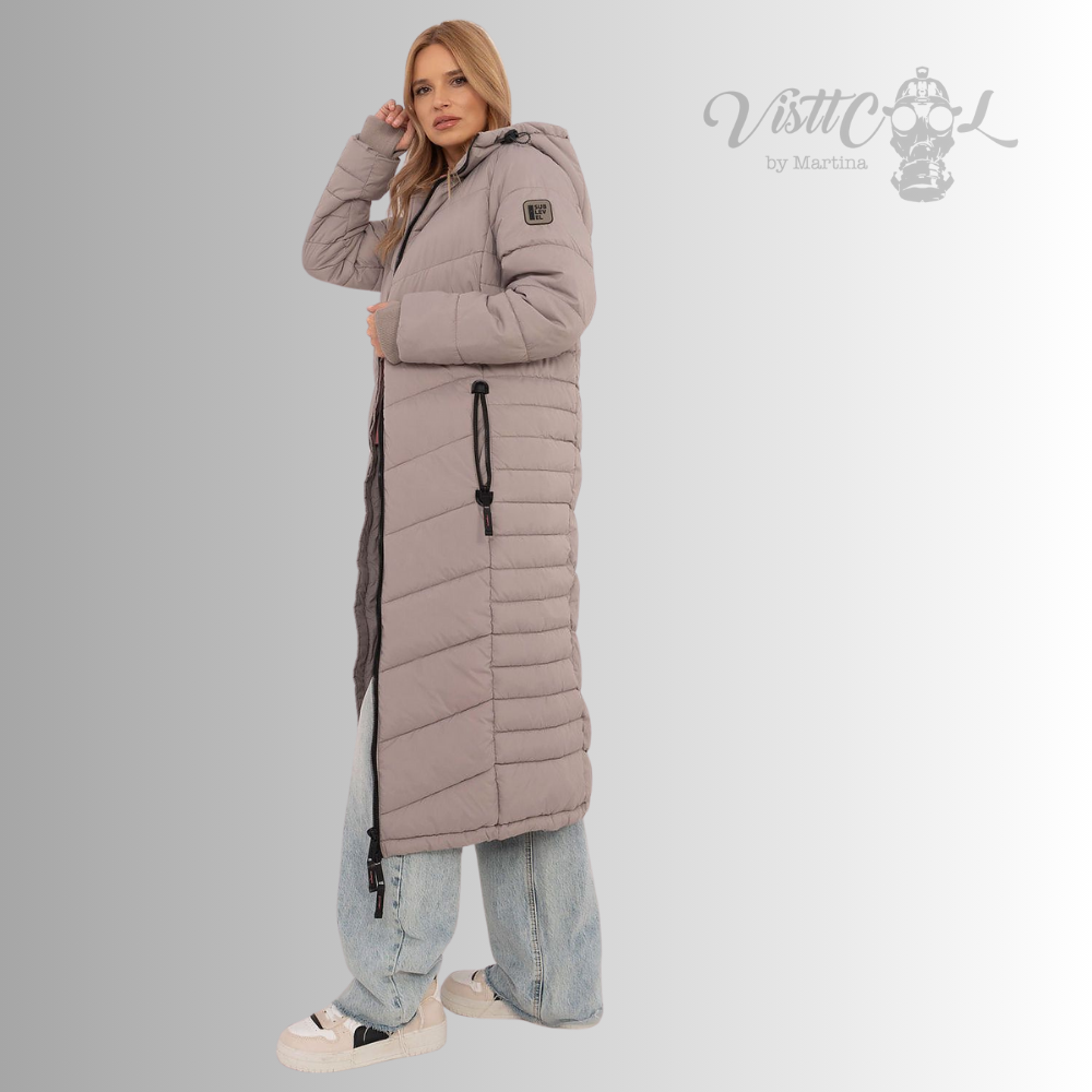 Abrigo largo acolchado