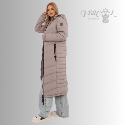 Abrigo largo acolchado