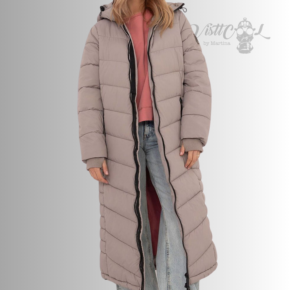 Abrigo largo acolchado