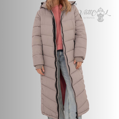 Abrigo largo acolchado