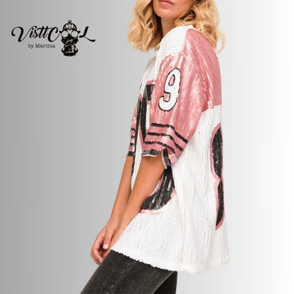 Camiseta Oversize lentejuelas