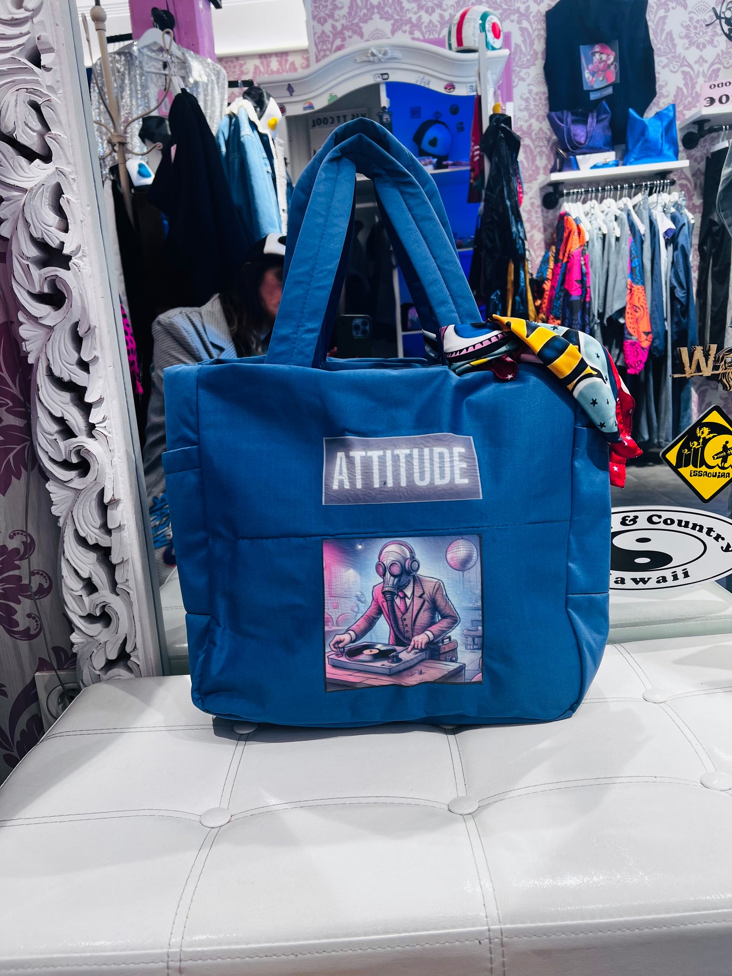 "Attitude" shopper bag 