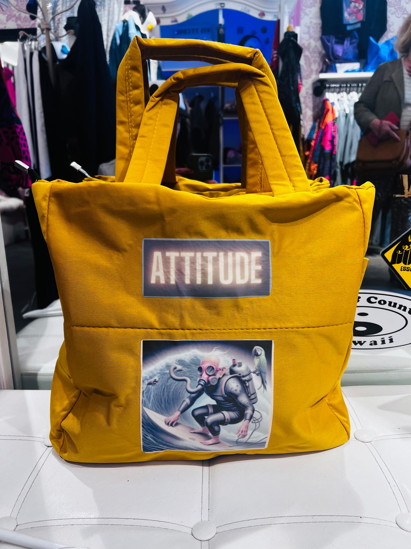 "Attitude" shopper bag 