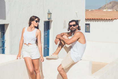 Visttcool - "Minimal Wave" Unisex T-Shirt | Organic White Cotton