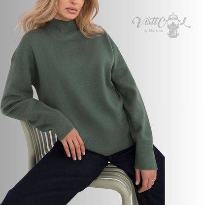 Jersey cuello , color verde