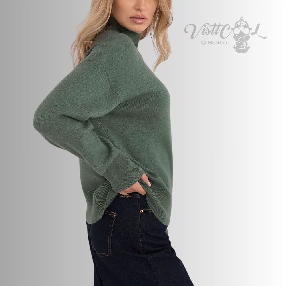 Jersey cuello , color verde
