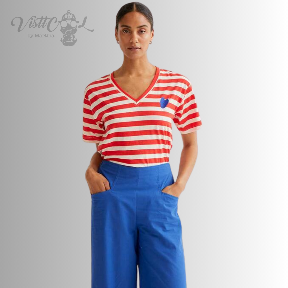 Camiseta "Blue Heart" Stripes | Visttcool