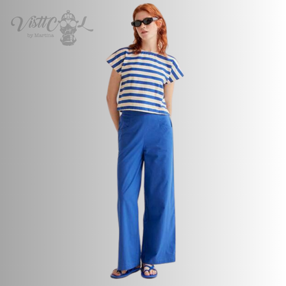 Pantalón Wide-Leg Azul | Visttcool
