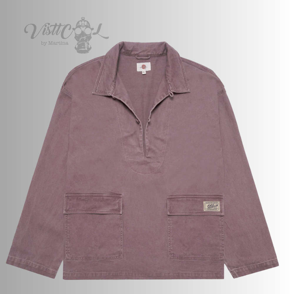 Visttcool - Sobrecamisa Denim Burdeos Desgastado "Fine Wine" | Estilo Polera
