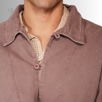 Visttcool - Sobrecamisa Denim Burdeos Desgastado "Fine Wine" | Estilo Polera