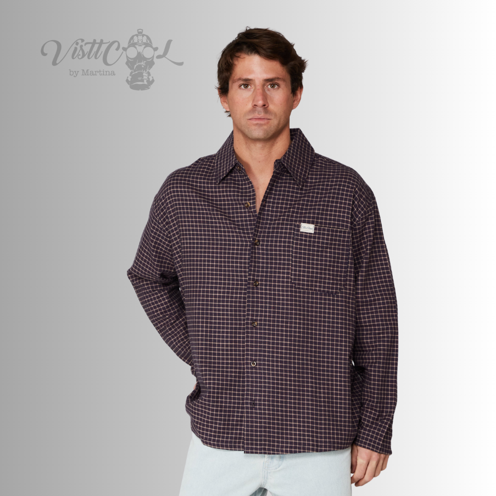 Visttcool - Sobrecamisa "Portuguese Cotton" | Cuadros Vintage Oversize