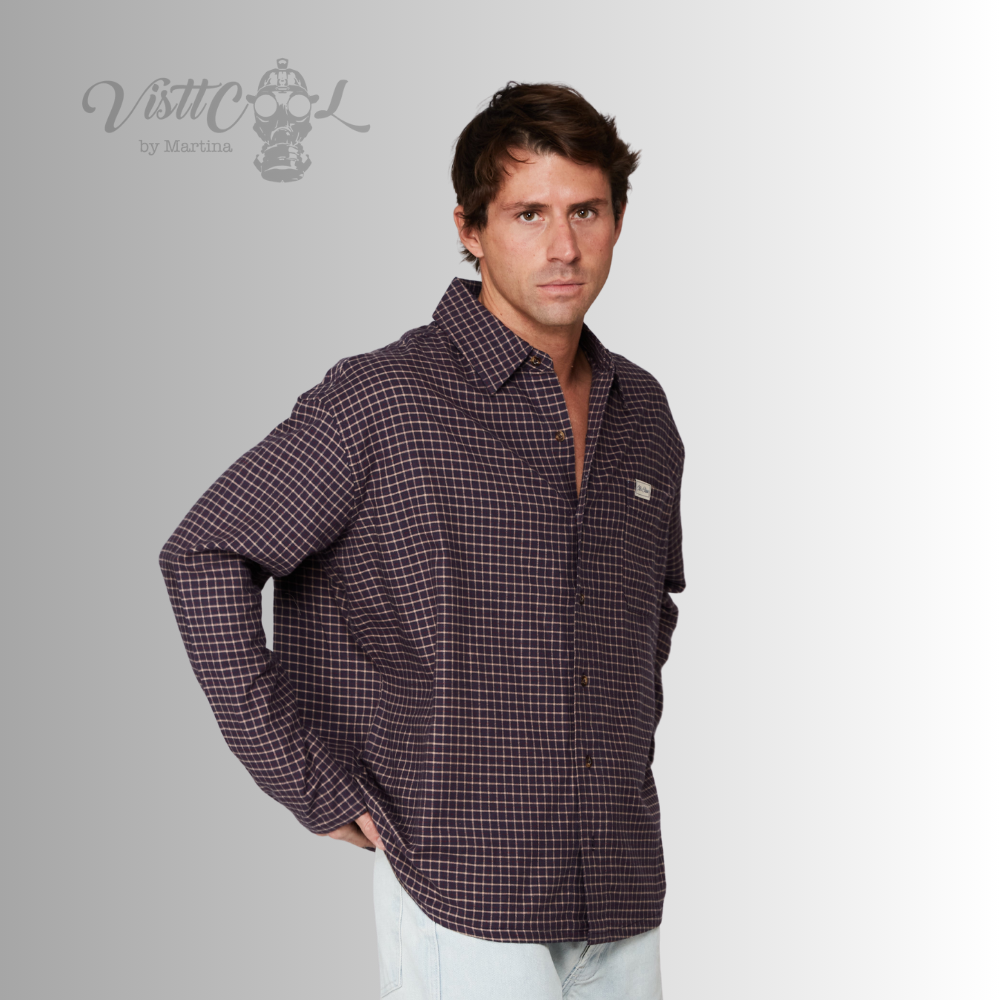 Visttcool - Sobrecamisa "Portuguese Cotton" | Cuadros Vintage Oversize
