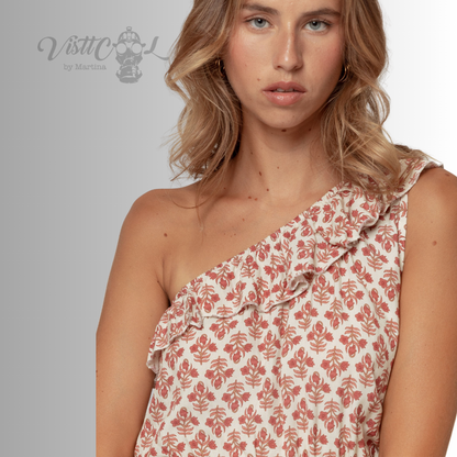Visttcool- Mono Largo Asimétrico "Aitana" | Estampa Floral Boho
