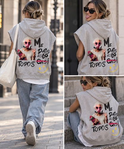 Sudadera Sin Mangas Oversize Culture Mask – Filter Out The Fake