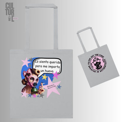 Bolsa de tela Me importa un huevo · Culture Mask