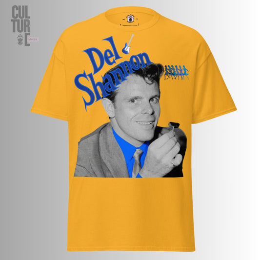 Consigue la camiseta del shannon de Culture Mask. Diseño gráfico exclusivo inspirado en Del Shannon con una estética de música vintage y streetwear. ¡Envío gratis!