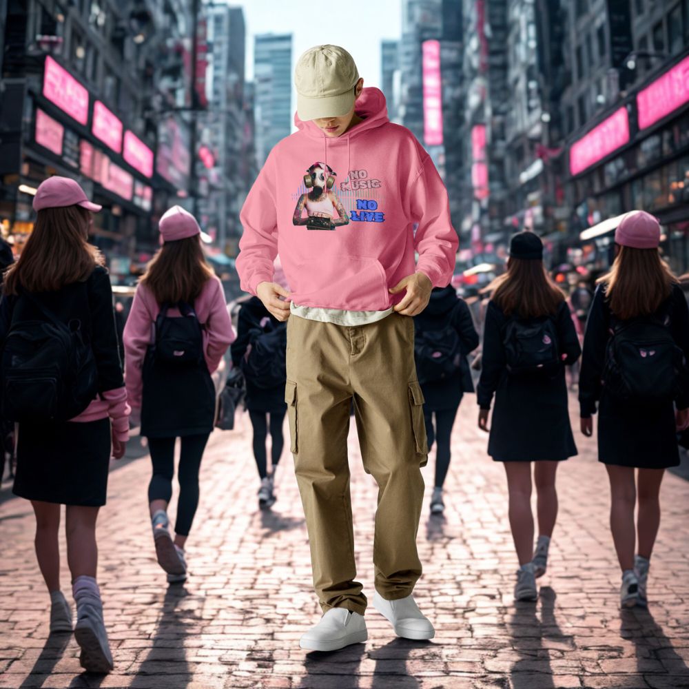 Sudadera con capucha No music...