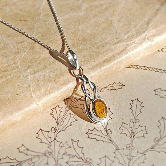 Visttcool * Colgante Arwen Ojo de Tigre y Plata de Ley 925