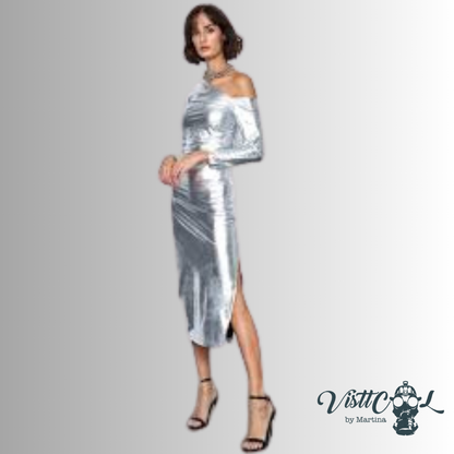 silver dress 