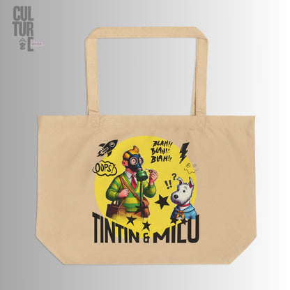Maxi Tote algodon organico Tintin & Milu · Culture Mask