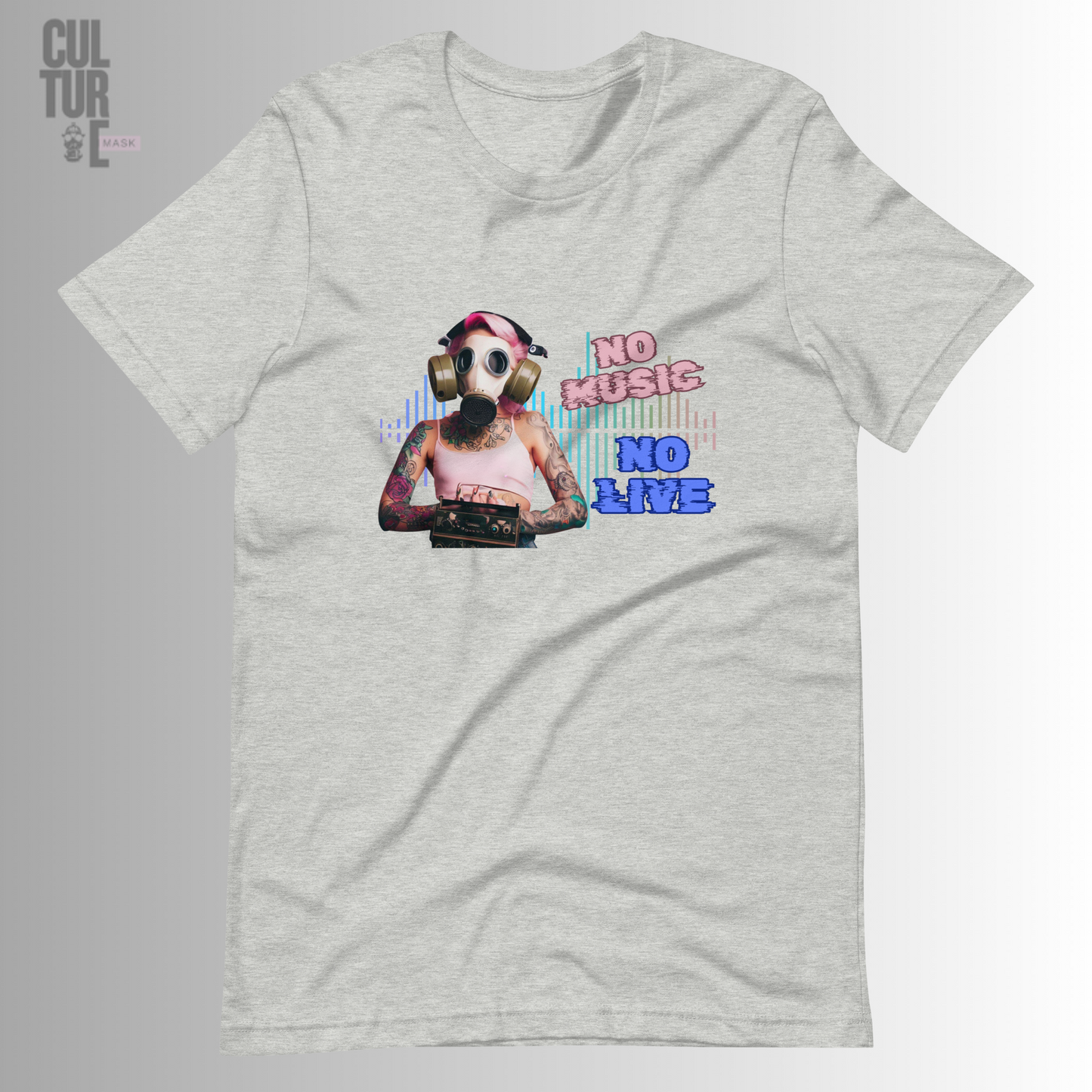 Camiseta manga corta NO MUSIC...