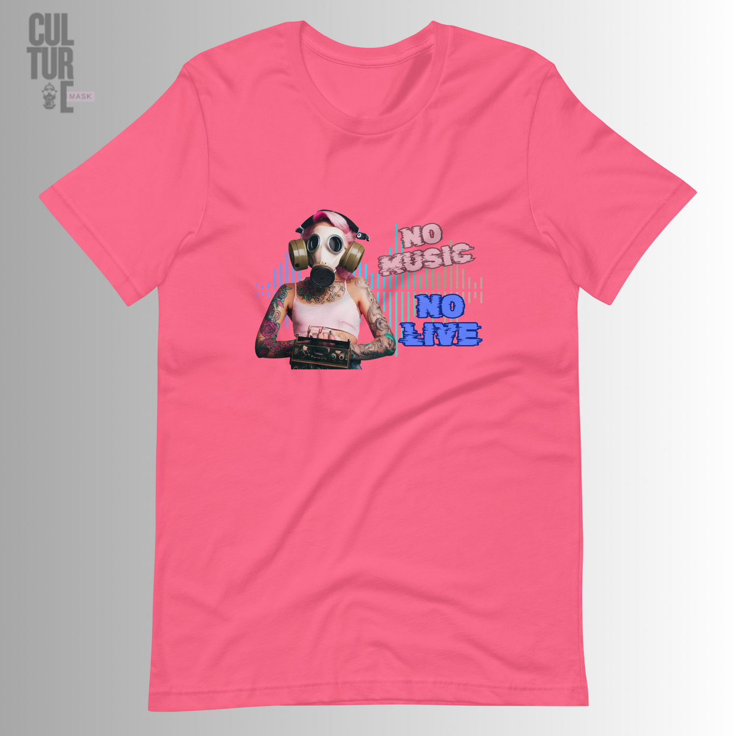 Camiseta manga corta NO MUSIC...