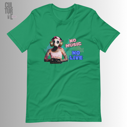 Camiseta manga corta NO MUSIC...