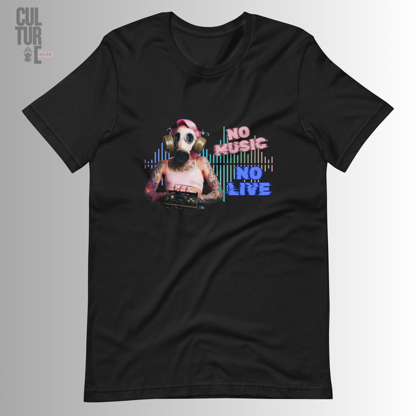 Camiseta manga corta NO MUSIC...