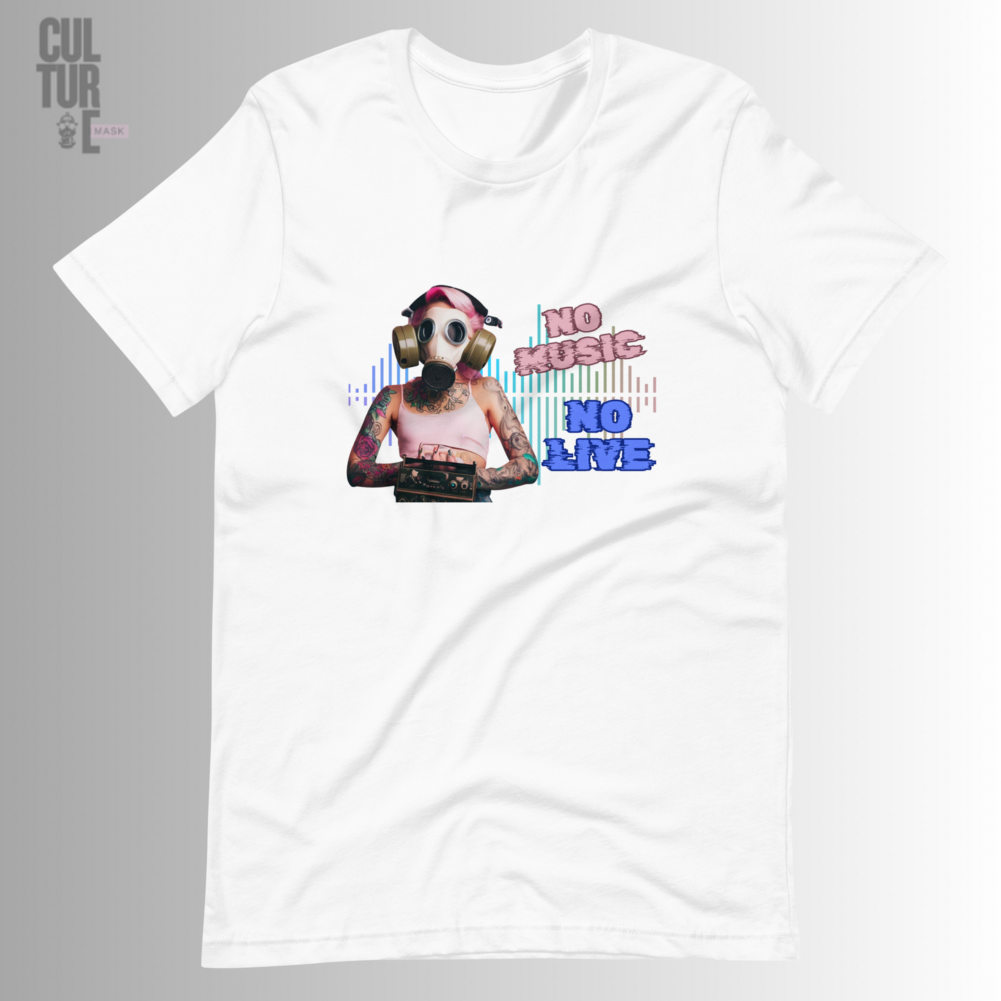 Camiseta manga corta NO MUSIC...